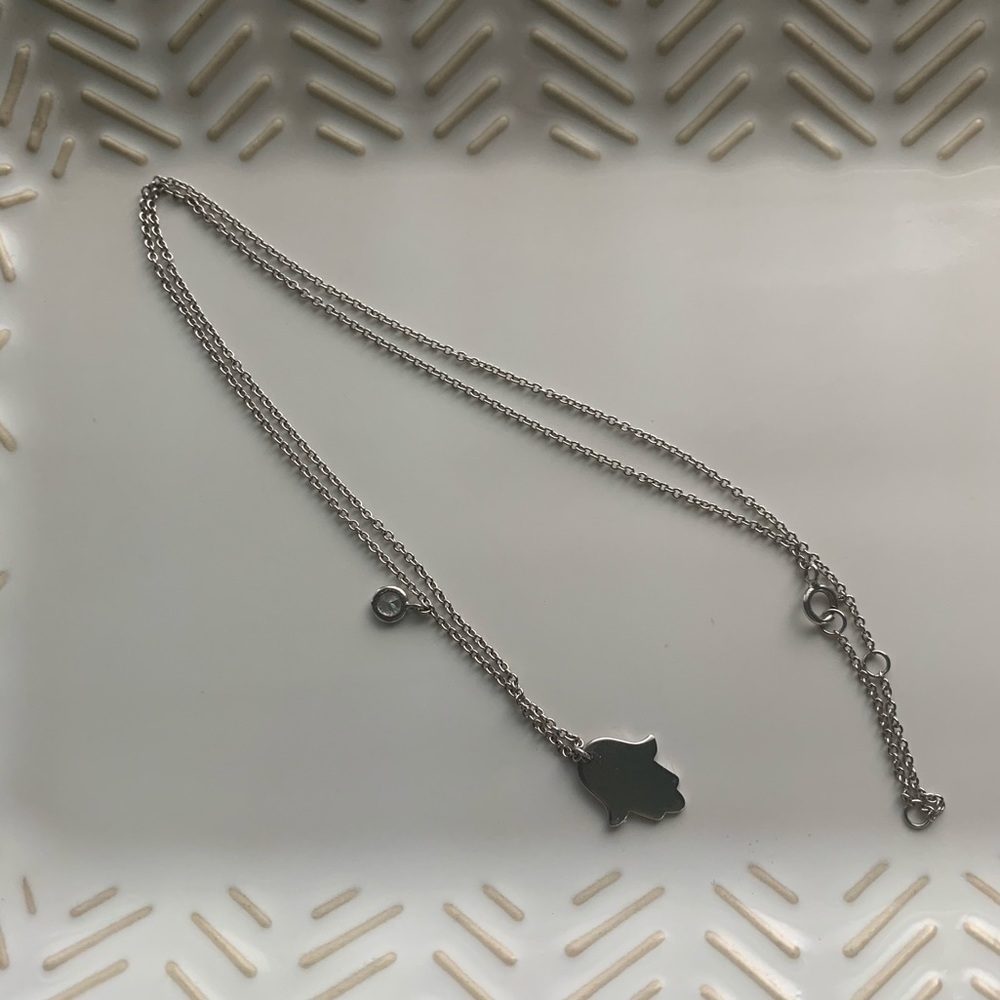 Sterling silver Hamsa necklace